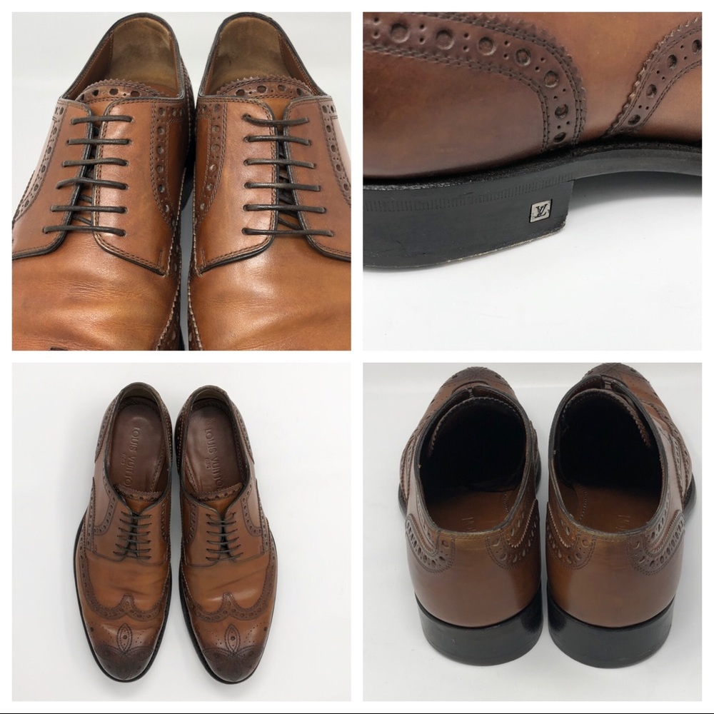 100% Authentic Louis Vuitton Men’s Wingtip Shoes -7.5 LV Size ***Similar to 11